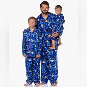 The Polar Express Christmas Sleep Collared Button Down Long-Sleeve Pajama Set